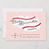 ピンクレッドセカンドベイビーシャワー 招待状 (正面)
