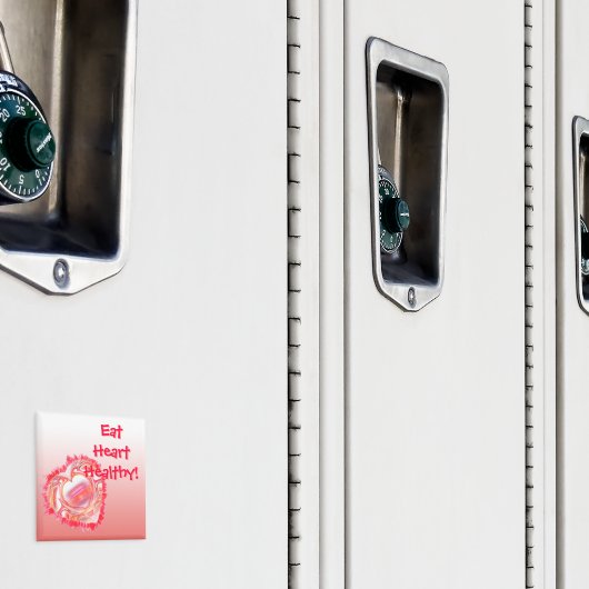 ピンクレッドタタータードハート パーソナライズされた マグネット (インサイチュ (ロッカー))