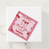 ピンクレッドダーティサーティバースデーパーティースクエア フェイバータグ (インサイチュ)