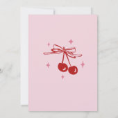 ピンクレッドダーティサーティバースデーパーティー 招待状 (裏面)