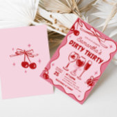 ピンクレッドダーティサーティバースデーパーティー 招待状