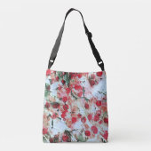 ピンクレッドダーティ水玉模様グランジ減衰 クロスボディバッグ (裏面)