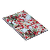 ピンクレッドダーティ水玉模様グランジ減衰 ノートブック (右側)