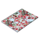 ピンクレッドダーティ水玉模様グランジ減衰 ノートブック (左側)