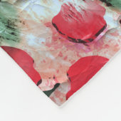 ピンクレッドダーティ水玉模様グランジ減衰 フリースブランケット (角)