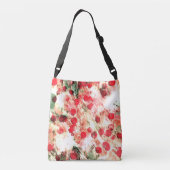 ピンクレッドダーティ水玉模様 グランジ クロスボディバッグ (裏面)