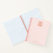 ピンクレッドパステルレトロカスタム書道ノート ノートブック (内部)