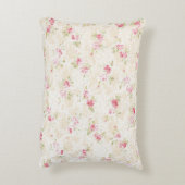ピンクレッドフローラシャビーシック素朴  アクセントクッション (裏面(縦))