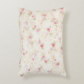 ピンクレッドフローラシャビーシック素朴  アクセントクッション (正面(垂直))