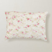 ピンクレッドフローラシャビーシック素朴  アクセントクッション (裏面)