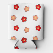 ピンクレッドフローラ鮮やか植物学春&夏 缶クーラー (正面)