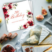 ピンクレッドフローラ70誕生日カスタムカクテル スタンダードカクテルナプキン