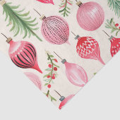 ピンクレッドブラックレトロクリスマスオーナメント 薄葉紙 (詳細)