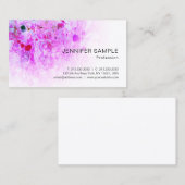 ピンクレッドブルーパープルグリーンモダン抽象芸術エレガント 名刺 (正面/裏面)