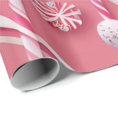 ピンクレッドホワイトキャンディーレーンコレクション ラッピングペーパー (ロールコーナー)
