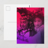 ピンクレッドマグレブウールナイルベルバーガールメスPos ポストカード (正面/裏面)