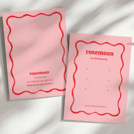 ピンクレッドモダンスキューリングディスプレイカード