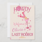 ピンクレッドラストロデオバチェロレッテ招待状 招待状 (正面)