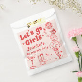 ピンクレッドラストロデオ女性のカーボーイバチェロレッテ フェイバーバッグ (封をした状態)