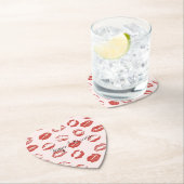 ピンクレッドリップキス ペーパーコースター (インサイチュ)