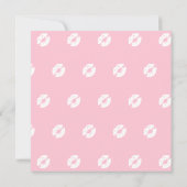 ピンクレッドリップスティック50素晴らしい誕生日パーティー 招待状 (裏面)