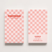 ピンクレッドレトロイヤリング表示カード 名刺