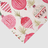 ピンクレッドレトロクリスマスオーナメントズボーブル 薄葉紙 (詳細)