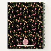 ピンクレッドローエレガントズヴィンテージハンドハ図解入りの、写真付きのンド ノートブック (裏面)