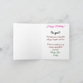 ピンクレッドローゼスペシャルフレンド誕生日カード カード (内部)