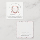 ピンクレッドワイルドフラワークレストありがとうございました スクエア名刺 (正面/裏面)