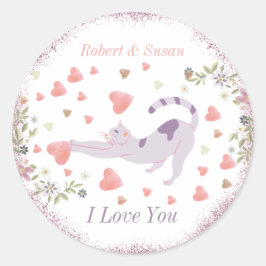 ピンクレッド愛する可愛いヴァレンティモダンンデー ラウンドシール