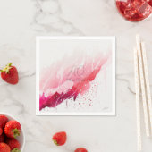 ピンクレッド抽象芸術シンプルシンプル スタンダードカクテルナプキン (インサイチュ)