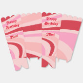 ピンクレッド抽象芸術パターントレンディー フェイバーボックス (見開き)