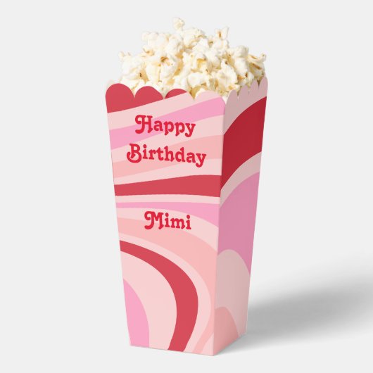 ピンクレッド抽象芸術パターントレンディー フェイバーボックス (はじけた状態)