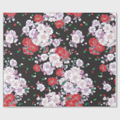 ピンクレッド桜素晴らしヴィンテージ日本のパターン ラッピングペーパー (フラット)