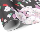ピンクレッド桜素晴らしヴィンテージ日本のパターン ラッピングペーパー (ロールコーナー)