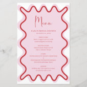 ピンクレッド波形メ縁どニューカード (正面)