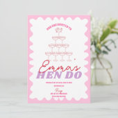 ピンクレッド波状バチェロレッテの旅程 招待状 (スタンド正面)