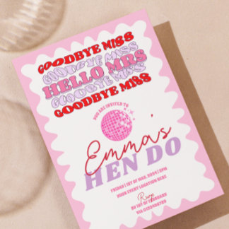 ピンクレッド波状バチェロレッテの旅程 招待状