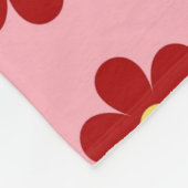 ピンクレッド熱帯フローラ春夏 フリースブランケット (角)