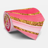 ピンクレッド金ゴールド渦巻形の大理石 ネクタイ (ロール)