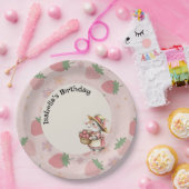 ピンクレッド2スイートストロベリーセカンドバースデーパーティー ペーパープレート (パーティー)