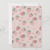 ピンクレッド2スイートストロベリーセカンドバースデーパーティー 招待状 (裏面)