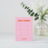 ピンクレッド3イヤリングホールセットロゴソーシャル 名刺 (スタンド正面)