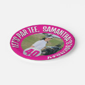 ピンクレディアメージングゴルフパーティー ペーパープレート (アングル)