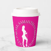 ピンクレディゴルファー誕生日インスタイル 紙コップ (裏面)