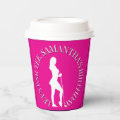 ピンクレディゴルファー誕生日インスタイル 紙コップ (正面)