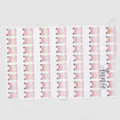 ピンクレディゴルフカートパーソナライズされた ゴルフタオル (横)