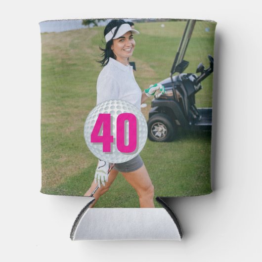 ピンクレディゴルフ–40をテーマにした 缶クーラー (正面)