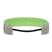 ピンクレディスリッパオーキッドフラワーペア抽象芸術 アスレチックヘッドバンド (裏面)